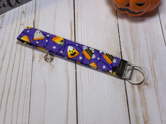 Candy Cane Ghost Keychain