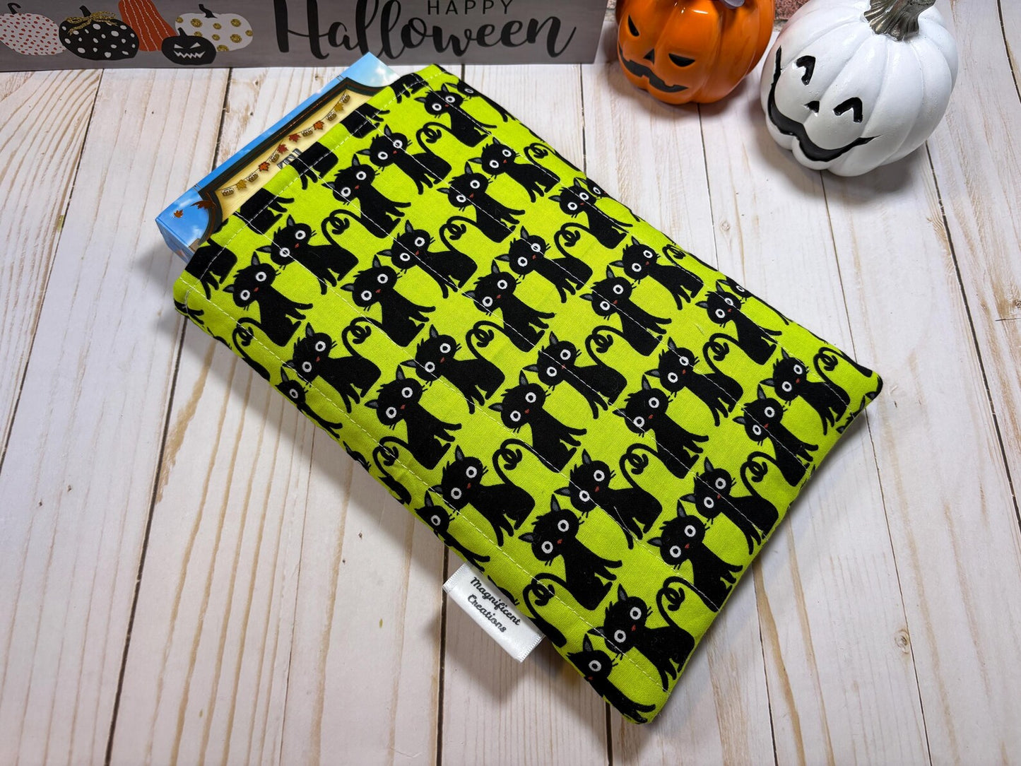 Green Cat Book Sleeve