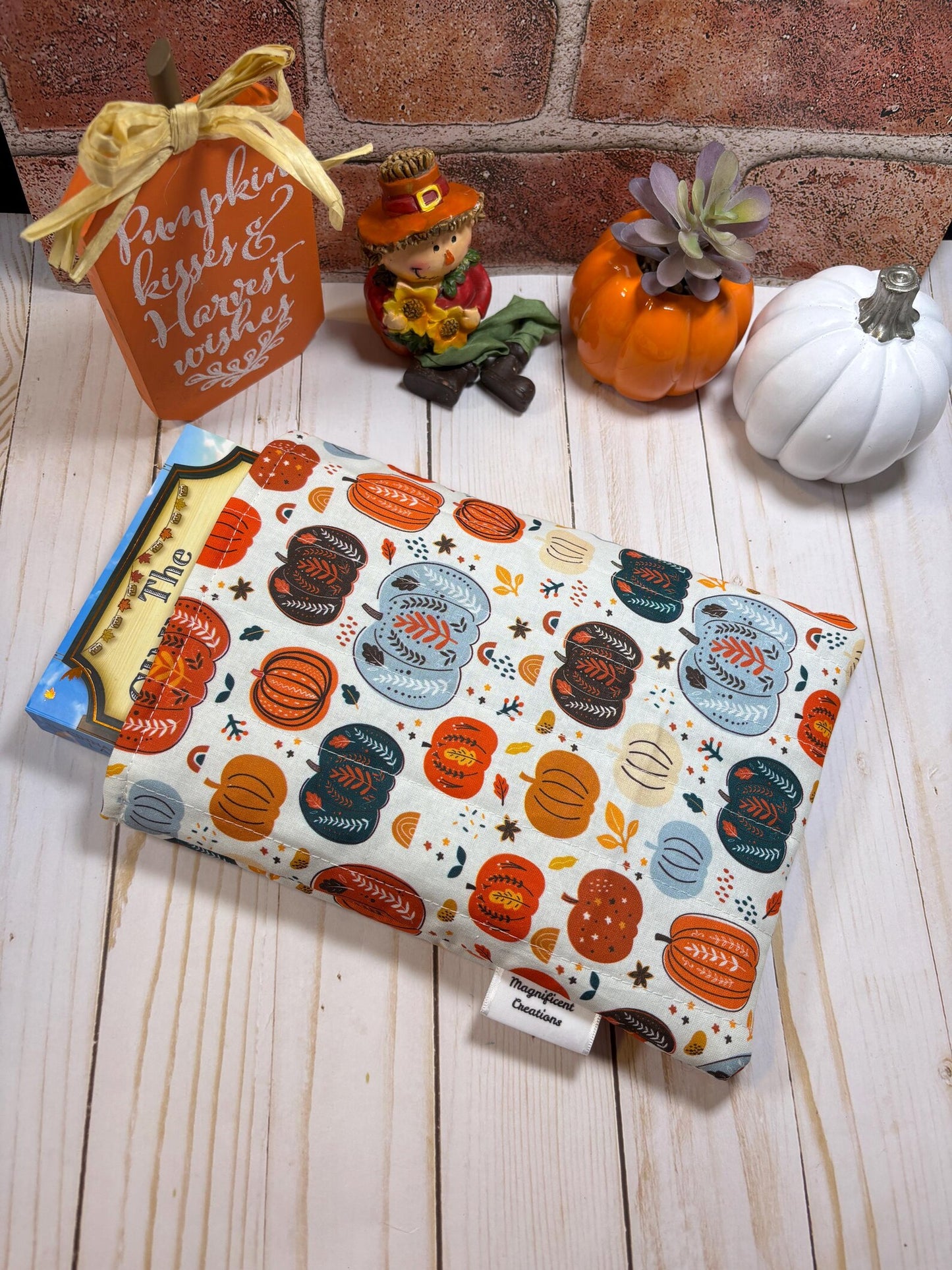 Autumn Rainbow Pumpkin Book Sleeve
