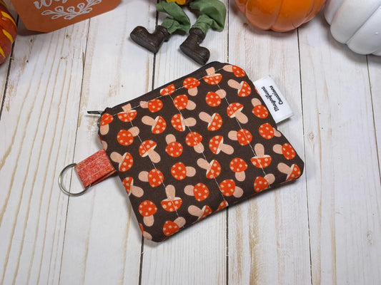 Fall Mini Mushrooms Mini Wallet