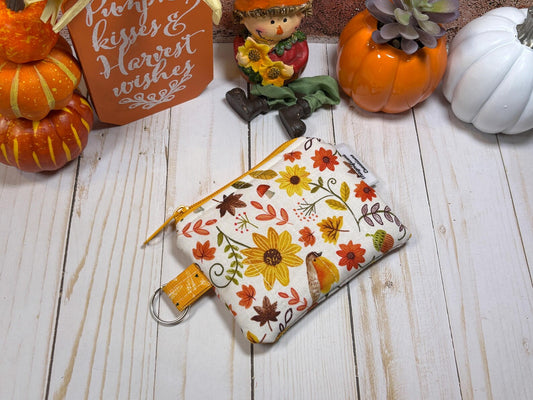 Fall Flowers Mini Wallet