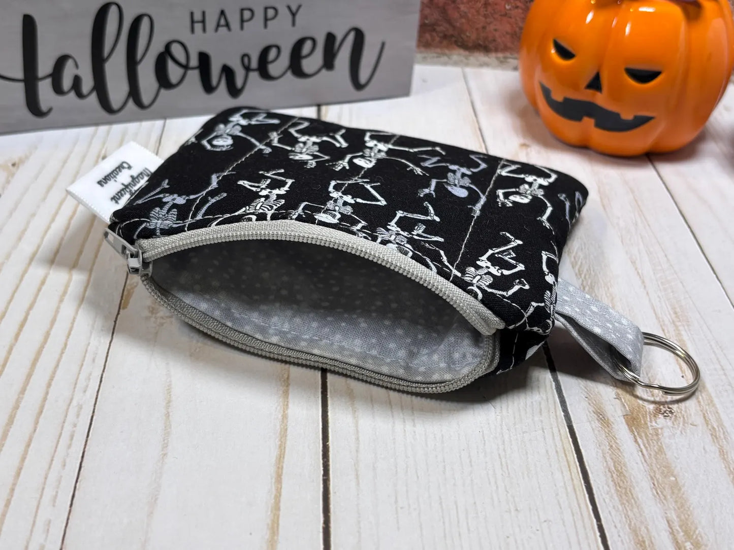 Black Skeleton Mini Wallet