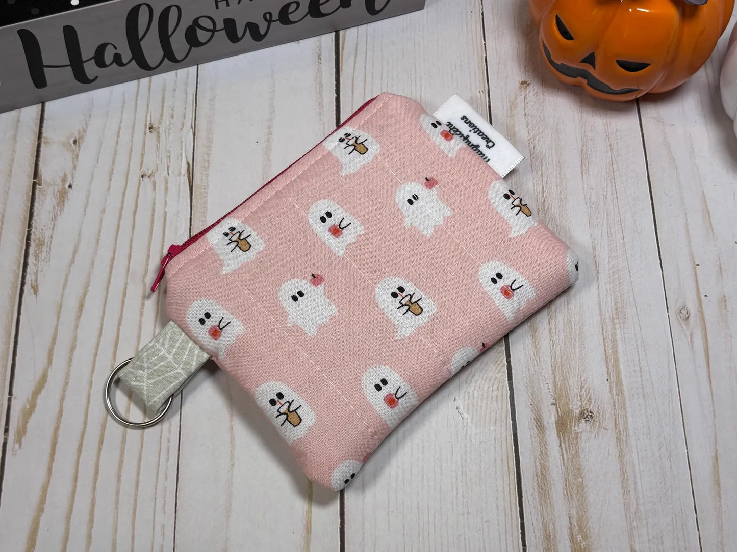 Pink Ghost Mini Wallet