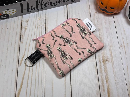 Pink Skeleton Mini Wallet